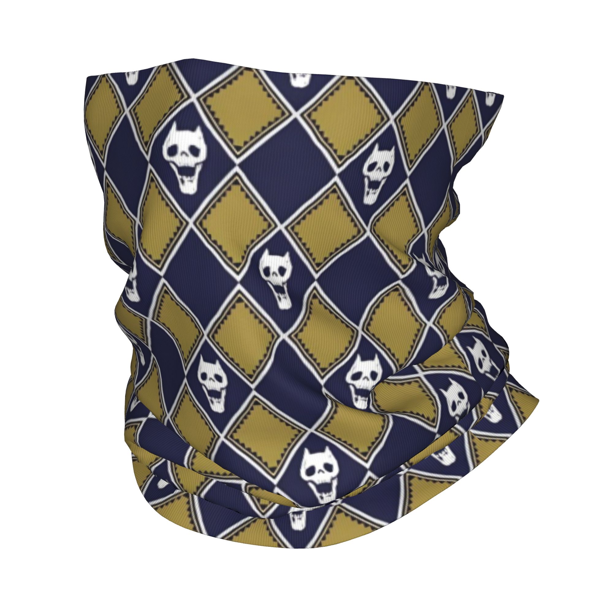 Neck Gaiter Face Cover - Personalizowana bandana JoJo Gold Blue, komin