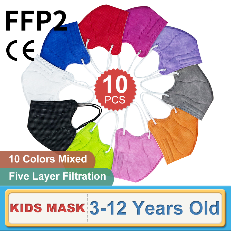 Kn95 Respirator Mask - 10 sztuk dzieci FFP2 maska ​​na